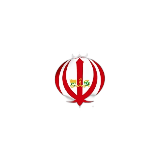 staff, flag, iran, white, field, featuring, green, red transparent PNG cut-out