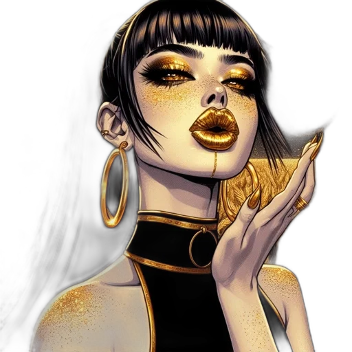 jewelry, face, mask, fantasy art, concept art, comic book art, photorealistic, neon lights transparent PNG cut-out