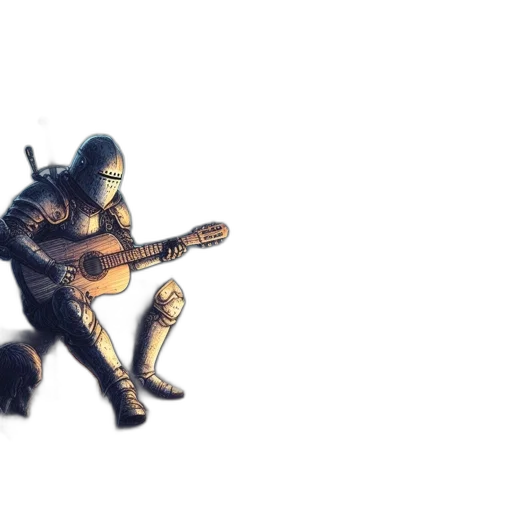 robot, weapon, sword, mask, concept art, 3d render, fantasy art, pixel art transparent PNG cut-out