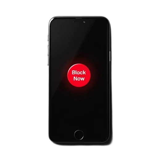 black, modern, cell, phone, touchscreen, display, red, block transparent PNG cut-out