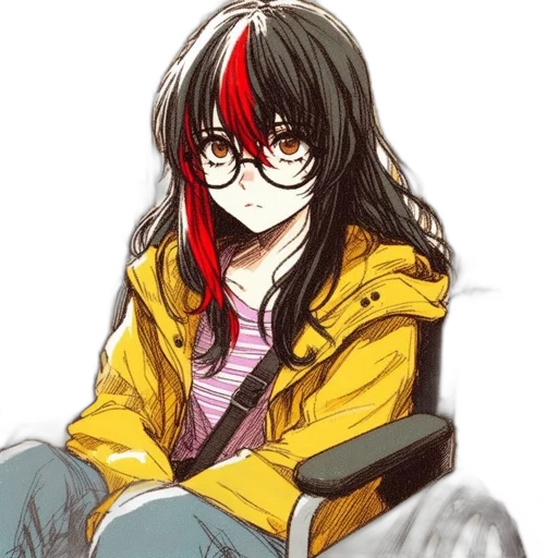 jacket, face, staff, mask, anime, cartoon, concept art, comic book art transparent PNG cut-out