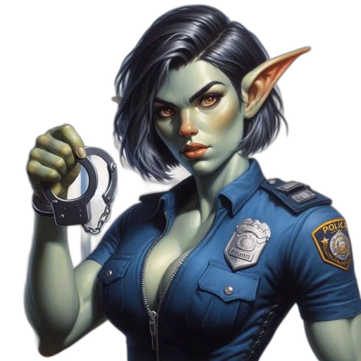 staff, face, fantasy art, concept art, comic book art, photorealistic, green-skinned, woman transparent PNG cut-out