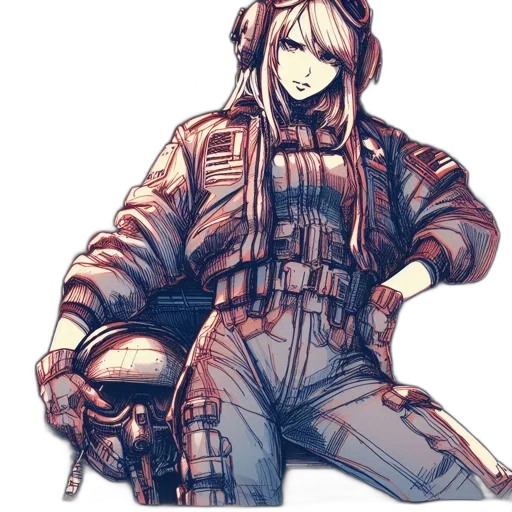 jacket, weapon, robot, animal, concept art, cyberpunk, comic book art, pixel art transparent PNG cut-out