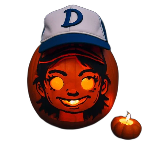 carved, pumpkin, interior, lit, reveals, smiling, jack-o, lantern transparent PNG cut-out