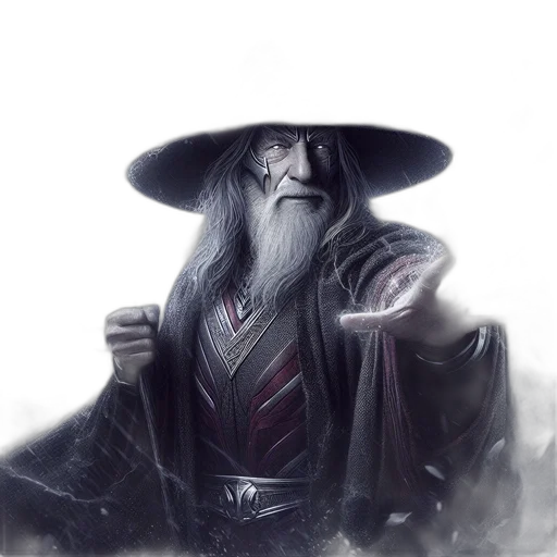 staff, dragon, hat, sword, fantasy art, concept art, photorealistic, comic book art transparent PNG cut-out