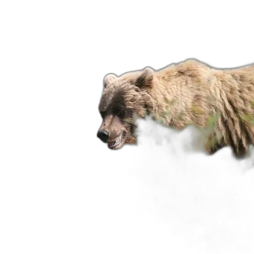 animal, creature, hair, staff, photorealistic, 3d render, concept art, watercolor transparent PNG cut-out