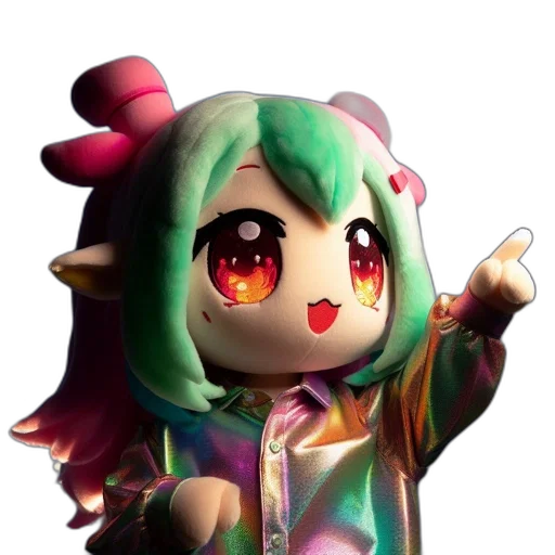 staff, weapon, creature, animal, 3d render, vaporwave, anime, pixel art transparent PNG cut-out