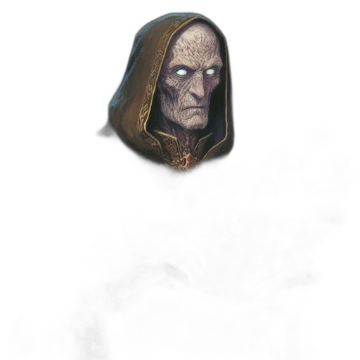 mask, face, staff, creature, concept art, fantasy art, watercolor, pixel art transparent PNG cut-out