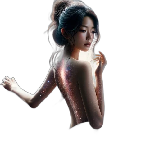 dress, jewelry, concept art, fantasy art, 3d render, photorealistic, outer space, underwater transparent PNG cut-out