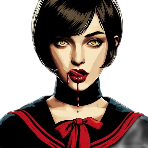 face, comic book art, cartoon, concept art, anime, red, unusual, scene transparent PNG cut-out