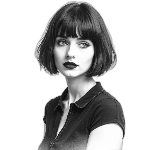 face, hair, jacket, robot, photorealistic, pencil sketch, cartoon, fantasy art transparent PNG cut-out