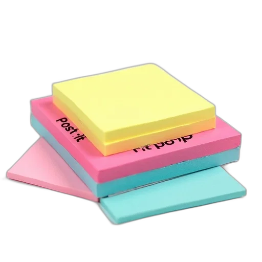 pastel, neon, colorful, pink, yellow, post-it, pop-up, pad transparent PNG cut-out