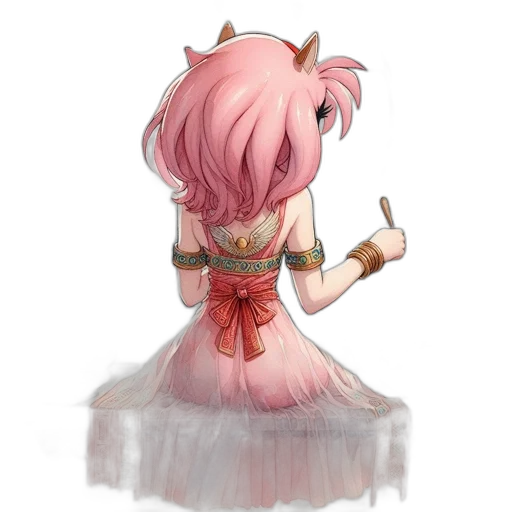 staff, weapon, sword, dress, concept art, watercolor, fantasy art, anime transparent PNG cut-out