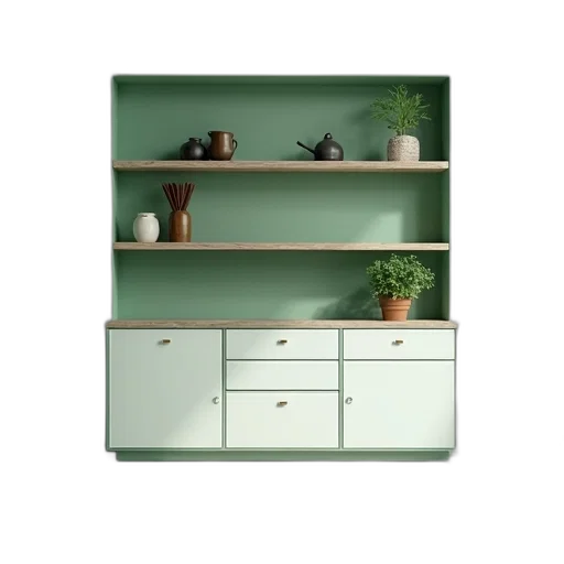furniture, 3d render, photorealistic, green, pastel, earth tones, monochrome, white transparent PNG cut-out