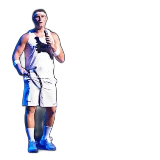 3d render, concept art, pixel art, cartoon, man, white, athletic, gear transparent PNG cut-out