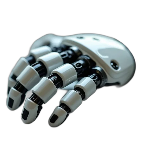 robot, 3d render, cyberpunk, close-up, robotic, hand, multiple, fingers transparent PNG cut-out