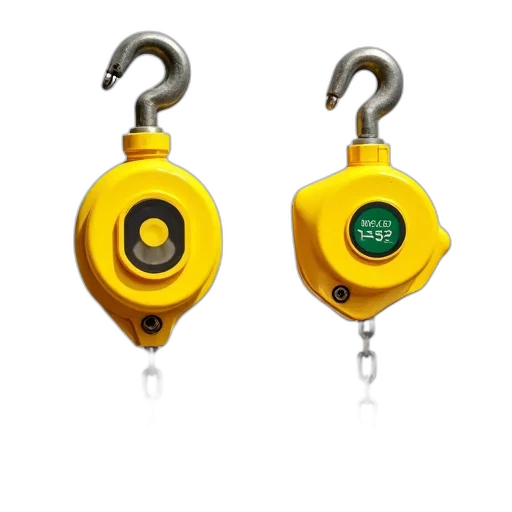 jewelry, 3d render, two, yellow, industrial, lifting, devices, green transparent PNG cut-out