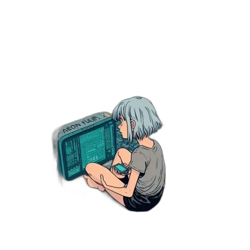 robot, bottle, mask, dress, pixel art, watercolor, concept art, anime transparent PNG cut-out