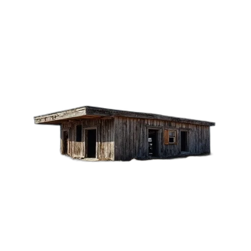 building, furniture, 3d render, concept art, photorealistic, dilapidated, wooden, structure transparent PNG cut-out
