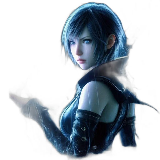 concept art, fantasy art, cyberpunk, photorealistic, blue, tempestuous, environment, woman transparent PNG cut-out