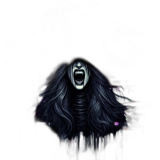 creature, hair, animal, mask, concept art, fantasy art, photorealistic, comic book art transparent PNG cut-out