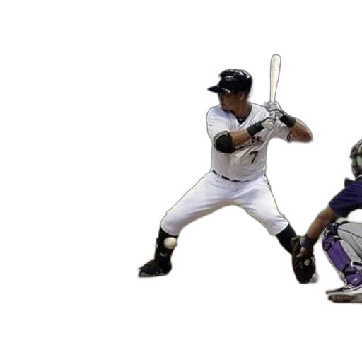 weapon, baseball, player, white, uniform, number, his, jersey transparent PNG cut-out