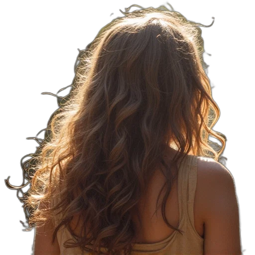 hair, dress, crown, staff transparent PNG cut-out