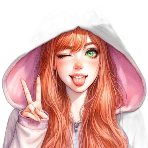 face, jacket, anime, fantasy art, photorealistic, cartoon, pastel, colorful transparent PNG cut-out