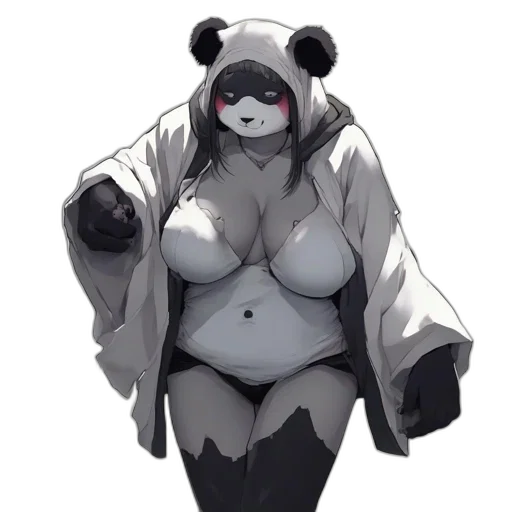 animal, creature, jacket, concept art, pixel art, comic book art, anime, monochrome transparent PNG cut-out