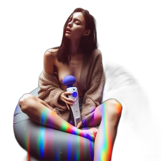bottle, dress, jacket, umbrella, vaporwave, photorealistic, 3d render, concept art transparent PNG cut-out