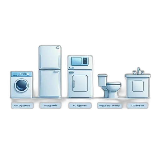 robot, 3d render, blue, collection, various, household, appliances, items transparent PNG cut-out