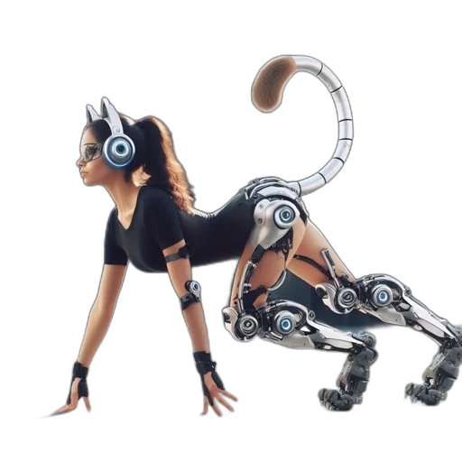 creature, animal, robot, dragon, concept art, 3d render, fantasy art, cyberpunk transparent PNG cut-out
