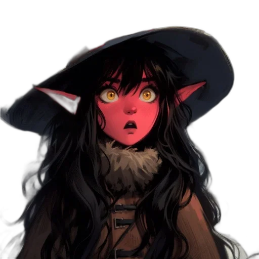 mask, face, creature, hat, fantasy art, concept art, watercolor, pixel art transparent PNG cut-out
