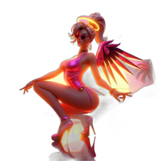 dragon, concept art, fantasy art, pixel art, 3d render, neon, red, colorful transparent PNG cut-out