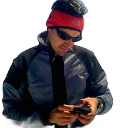 jacket, staff, hat, man transparent PNG cut-out