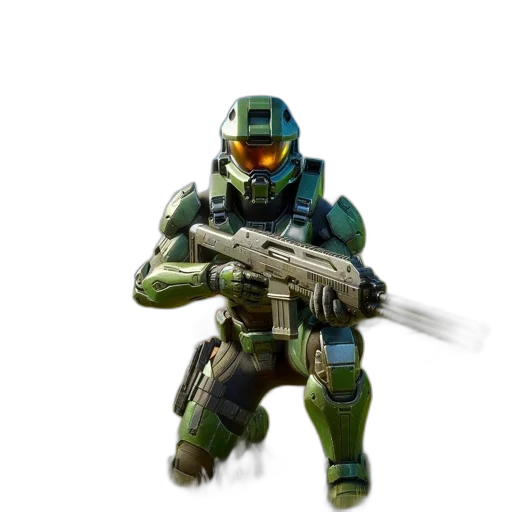weapon, robot, staff, concept art, 3d render, pixel art, fantasy art, green transparent PNG cut-out