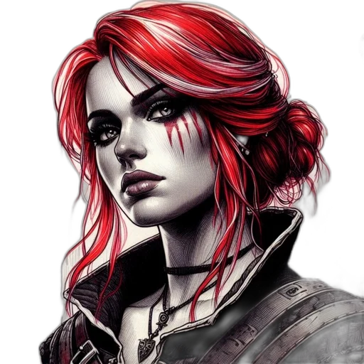 face, jacket, fantasy art, concept art, comic book art, photorealistic, red, dark transparent PNG cut-out