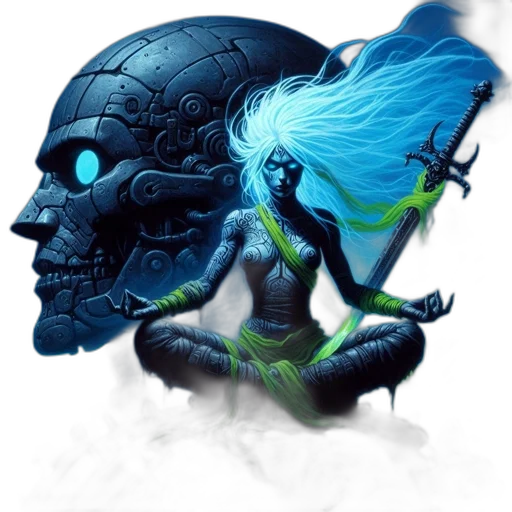 mask, concept art, fantasy art, comic book art transparent PNG cut-out