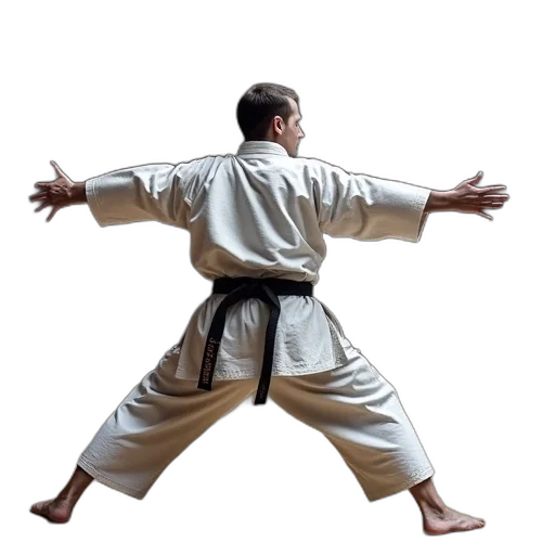 staff, jacket, sword, photorealistic, 3d render, basics, kata, bjj transparent PNG cut-out
