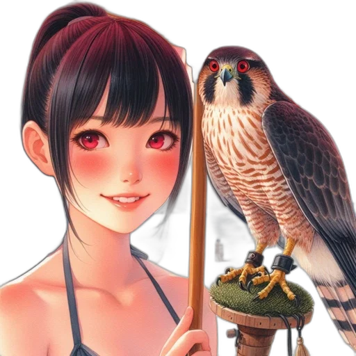 animal, jewelry, staff, fantasy art, photorealistic, oil painting, anime, forest transparent PNG cut-out