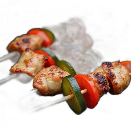 food, weapon, umbrella, sword, 3d render, photorealistic, close-up, view transparent PNG cut-out
