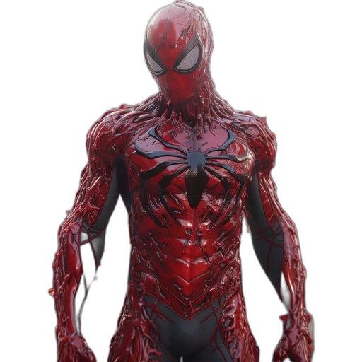 creature, mask, animal, robot, concept art, 3d render, comic book art, red transparent PNG cut-out