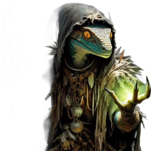 dragon, mask, creature, animal, concept art, fantasy art, photorealistic, green transparent PNG cut-out