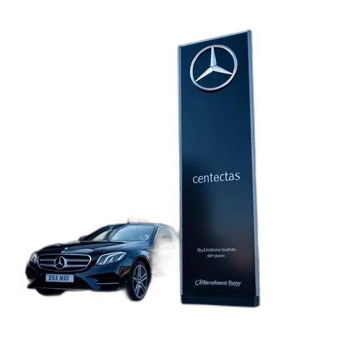 car, 3d render, photorealistic, mercedes-benz, service, sign, displayed, front transparent PNG cut-out
