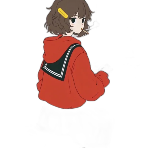 jacket, staff, creature, dress, pixel art, anime, concept art, cartoon transparent PNG cut-out