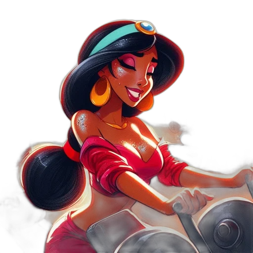 comic book art, concept art, cartoon, fantasy art, red, princess-like, animated, character transparent PNG cut-out