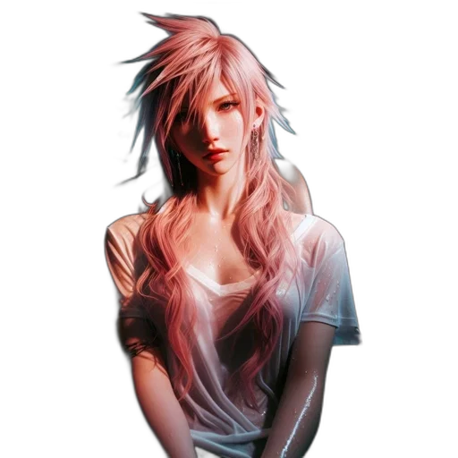 hair, face, dragon, creature, fantasy art, concept art, anime, watercolor transparent PNG cut-out