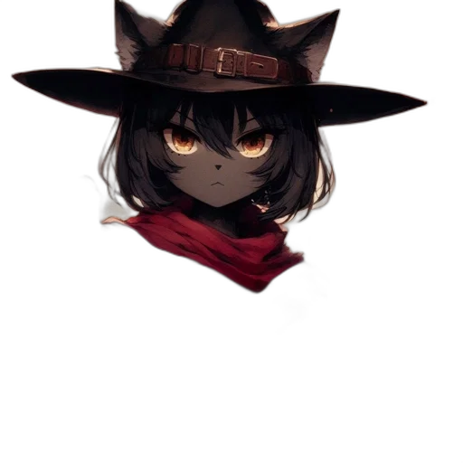 hat, mask, staff, weapon, anime, fantasy art, concept art, pixel art transparent PNG cut-out