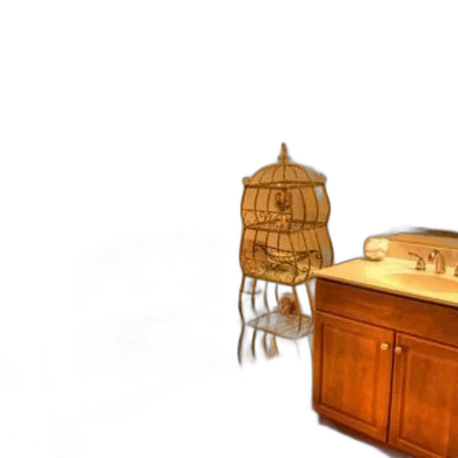 furniture, crown, jewelry, bottle, 3d render, concept art, photorealistic, earth tones transparent PNG cut-out