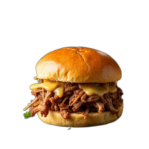 food, animal, crown, weapon, photorealistic, close-up, pulled, pork transparent PNG cut-out